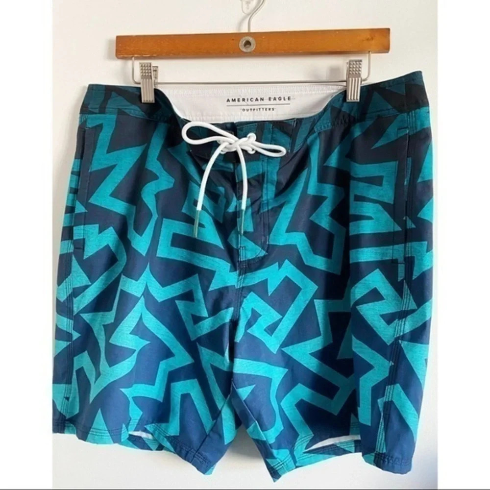 American Eagle Outfitters • Teal Blue Swim Trunks Shorts